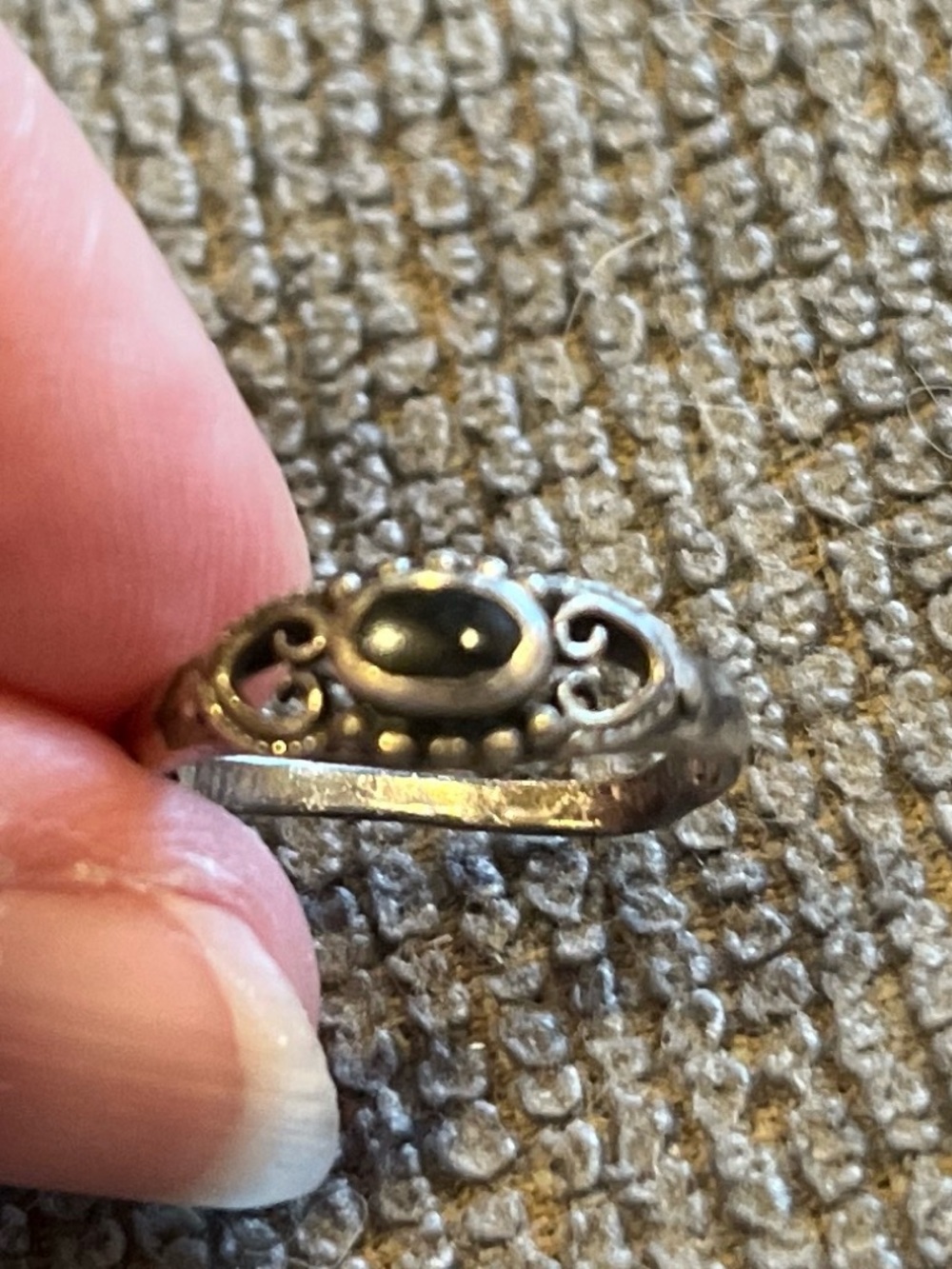 Sterling Silver 925 Onyx Filigree Ring made by Marsala Co.